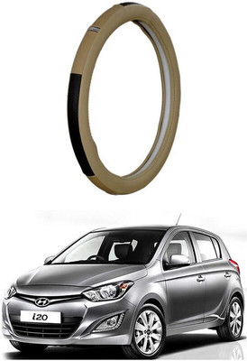 AUTO PEARL Steering Cover For Hyundai i20(Beige, Leatherite)