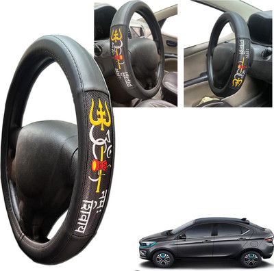 PEEPS STORE Steering Cover For Tata NA(Black, Leatherite)