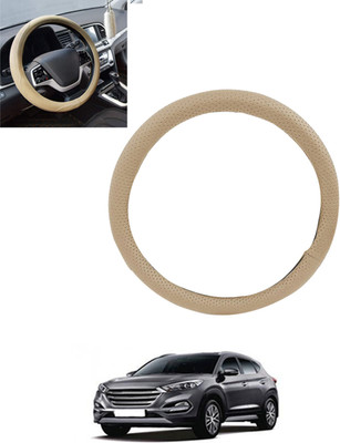 monolive Hand Stiched Steering Cover For Hyundai Tucson(Beige, Leatherite)