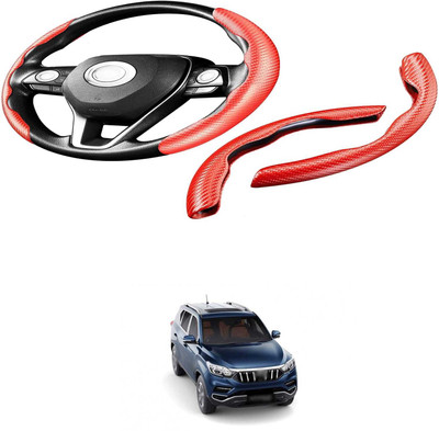 XZRTZ Steering Cover For Hyundai Universal For Car(Carbon Fiber Red, Polyurethane)
