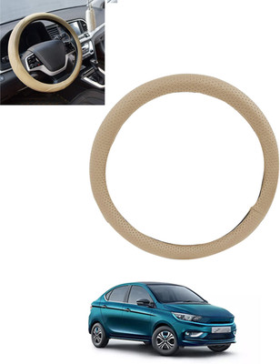 ABJD Steering Cover For Tata Universal For Car(Beige, Leatherite)