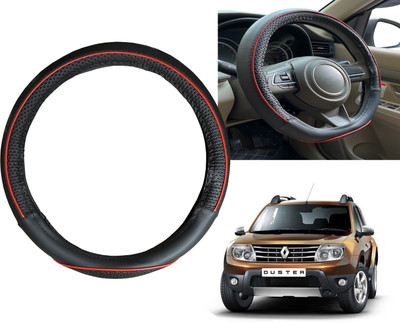 PEEPS STORE Steering Cover For Renault Duster(Black, Red, Leatherite)