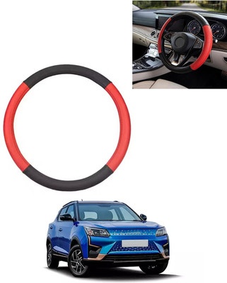 AYW Steering Cover For Mahindra Universal For Car(Red/Black, Leatherite)