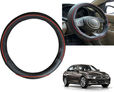 PEEPS STORE Steering Cover For BMW 3 Series(Black, Red, Leatherite)