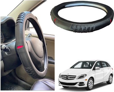 PEEPS STORE Steering Cover For Mercedes Benz B-Class(Black, Red, Leatherite)