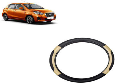 HOTRENZ Steering Cover For Datsun Go(Black,Beige, Leatherite)