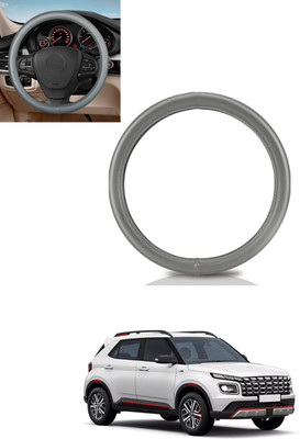 MATIES Steering Cover For Hyundai Universal For Car(Silver, Leather)