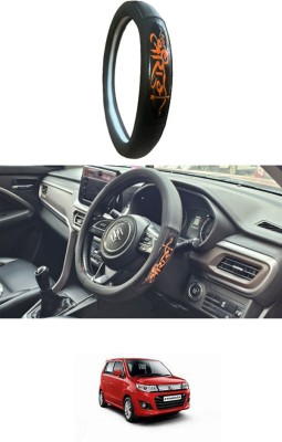 RONISH Hand Stiched Steering Cover For Maruti WagonR Stingray(Black, Leatherite)