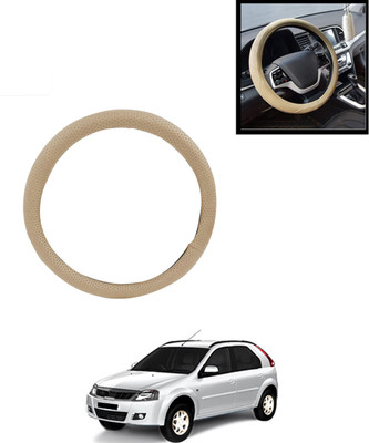 AYW Steering Cover For Mahindra Verito Vibe(Beige, Leatherite)