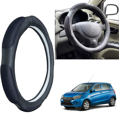 PEEPS STORE Steering Cover For Maruti Celerio(Black, Leatherite)