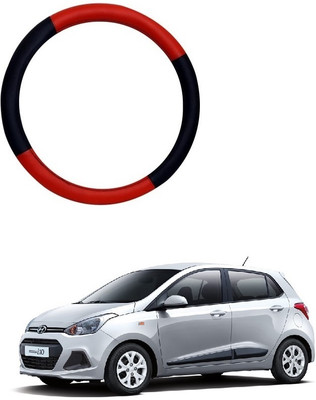 SPREADX Steering Cover For Hyundai Grand i10(Red, Black, Leatherite)