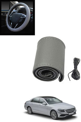 MATIES Hand Stiched Steering Cover For Mercedes Benz E200(Grey, Leatherite)