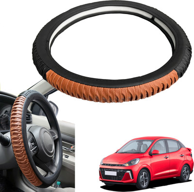 PEEPS STORE Steering Cover For Hyundai NA(Black, Leatherite)