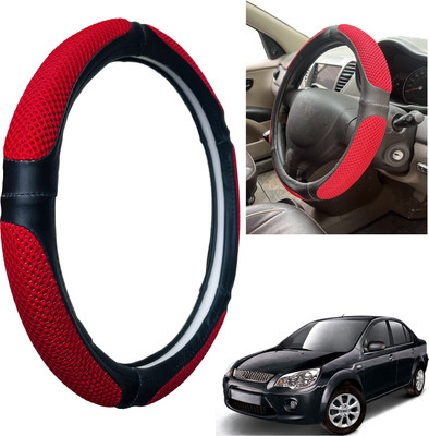 PEEPS STORE Steering Cover For Ford Fiesta(Black, Leatherite)