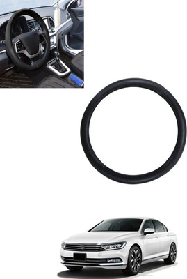 monolive Steering Cover For Volkswagen Passat(Black, Leatherite)