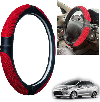 PEEPS STORE Steering Cover For Ford Fiesta Old(Black, Leatherite)