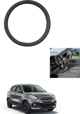 MATIES Steering Cover For Maruti Celerio(Black, Leather)