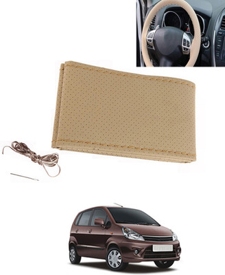 MATIES Hand Stiched Steering Cover For Universal For Car Zen Estilo(Beige, Leatherite)