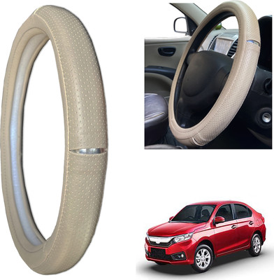 PEEPS STORE Steering Cover For Honda Amaze(beige, Leatherite)
