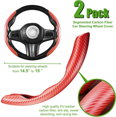 XZRTZ Steering Cover For Volkswagen Beetle(Carbon Fiber Red, Polyurethane)