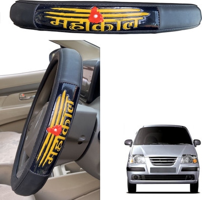 PEEPS STORE Steering Cover For Hyundai Santro(Black, Leatherite)