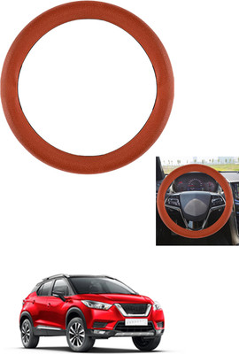 MATIES Steering Cover For Nissan Universal For Car(Tan, Leather)