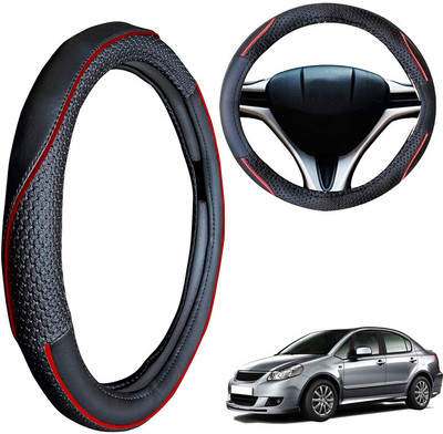 PEEPS STORE Steering Cover For Maruti SX4(Black, Leatherite)