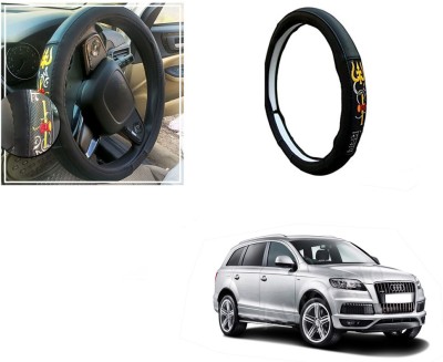 Automotive Prist Steering Cover For Audi Q7(Black, Leatherite)