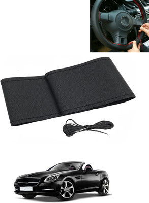 AYW Hand Stiched Steering Cover For Mercedes Benz Universal For Car(Black, Leatherite)