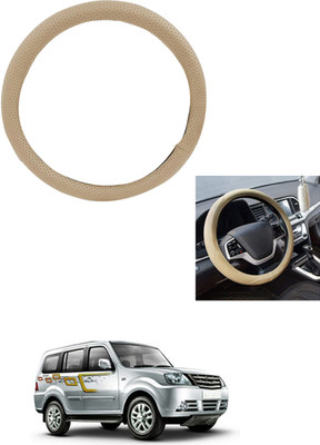 MATIES Steering Cover For Tata Sumo Grande(Beige, Leather)