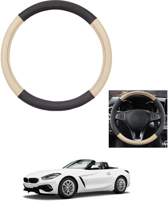 MATIES Steering Cover For BMW Z4(Beige/Black, Leather)