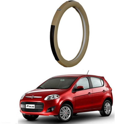AUTO PEARL Steering Cover For Fiat Palio(Beige, Leatherite)