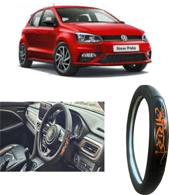 OOLTAH PAHIYA Hand Stiched Steering Cover For Volkswagen Polo Exquisite(Black, Leatherite)