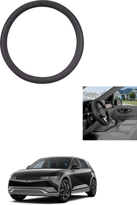 MATIES Steering Cover For Hyundai Universal For Car(Black, Leather)