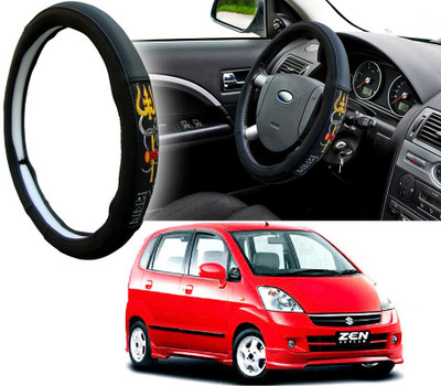 Selifaur Steering Cover For Maruti Zen Estilo(Black, Leatherite, Fabric)
