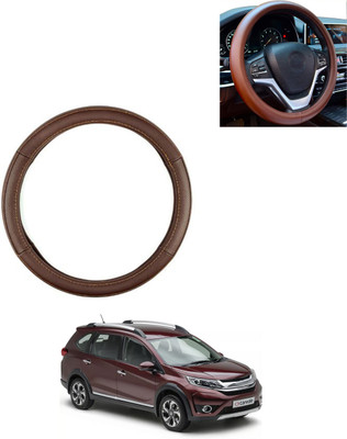 AYW Steering Cover For Honda Universal For Car(Brown, Leatherite)