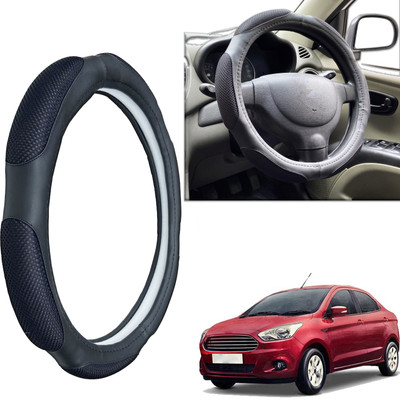 PEEPS STORE Steering Cover For Ford Figo(Black, Leatherite)
