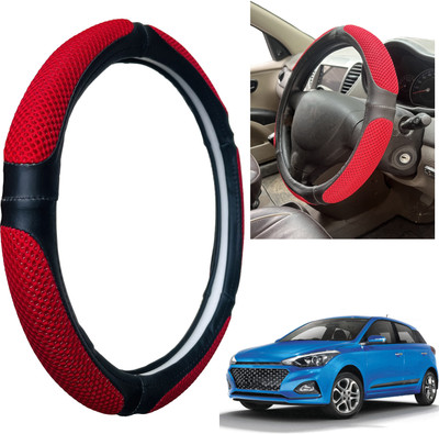 PEEPS STORE Steering Cover For Hyundai Elite i20(Black, Leatherite)
