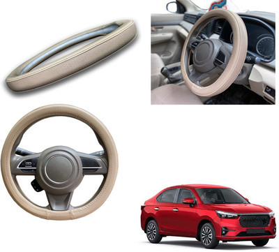 PEEPS STORE Steering Cover For Honda Amaze(Black, Leatherite)