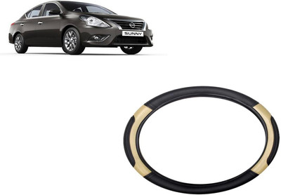 HOTRENZ Steering Cover For Nissan Sunny(Black,Beige, Leatherite)