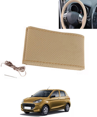 MATIES Hand Stiched Steering Cover For Maruti Alto K10(Beige, Leatherite)