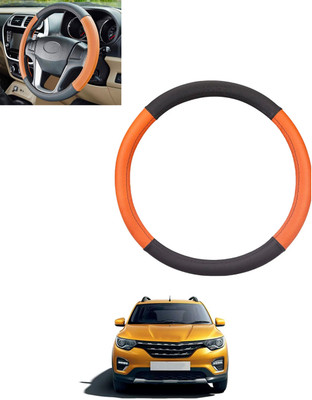 MSNP Steering Cover For Renault Universal For Car(Tan & Black, Leatherite)
