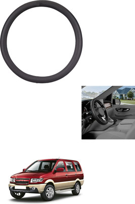 MATIES Steering Cover For Chevrolet Tavera(Black, Leather)
