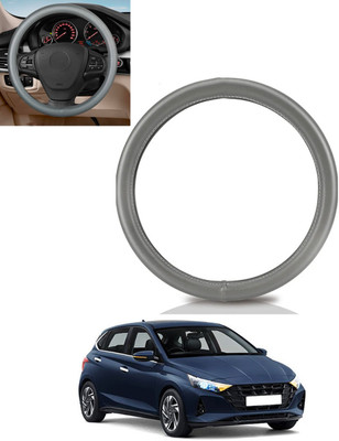 monolive Steering Cover For Hyundai i20(Grey, Leatherite)
