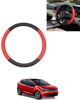 AYW Steering Cover For Tata Universal For Car(Red/Black, Leatherite)
