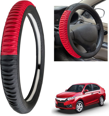 PEEPS STORE Steering Cover For Honda Amaze(Black, Leatherite)