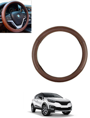 monolive Steering Cover For Renault Universal For Car(Brown, Leatherite)