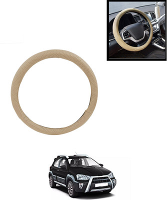 AYW Steering Cover For Toyota Etios Cross(Beige, Leatherite)
