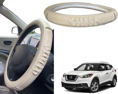 PEEPS STORE Steering Cover For Nissan NA(Black, Red, Leatherite)