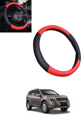 ABJD Steering Cover For Mahindra XUV 500(Red, Black, Leatherite)